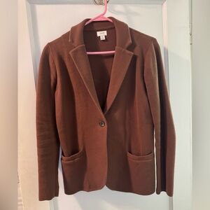 J. Crew Women's Brown School boy sweater Blazer Jacket